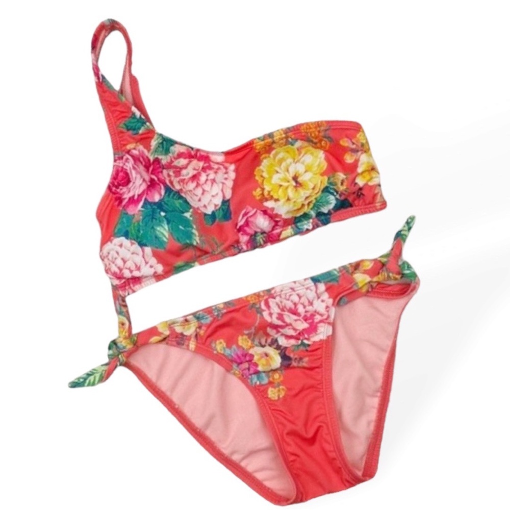 Hobie Petal Pusher One Shoulder Top and Side Tie Hipster Bottom